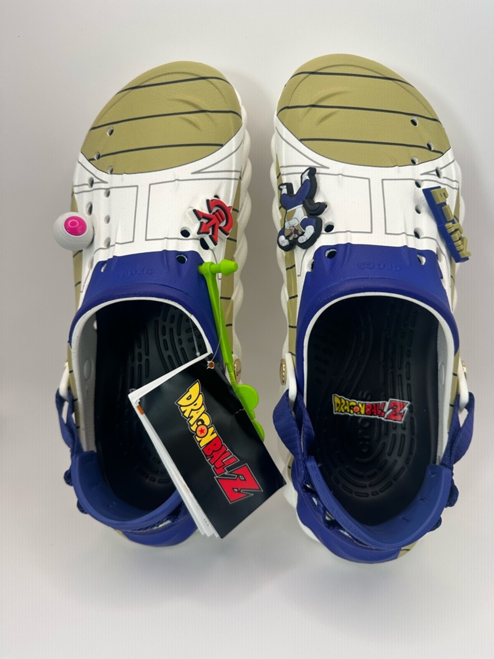 CROCS Dragon Ball Z Themed White, Blue & Tan Classic Clog - Picture 6 of 8
